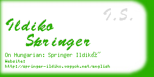 ildiko springer business card